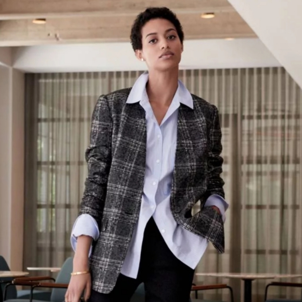 Halogen Glen Plaid Blazer Jacket